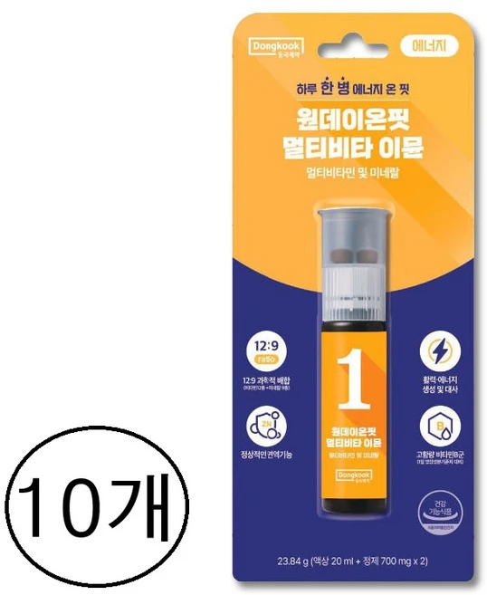 동국제약 원데이온핏 멀티비타 이뮨 10개, 10회분 - 쿠팡