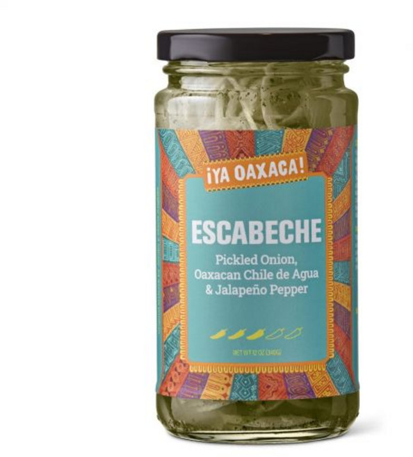 야 오아하카 에스카베체 절인 양파 오아하칸 칠레 데 아구아 할라피뇨 페퍼 타코 & 샌드위치 또는 구운 닭고기 돼지고기 채소와 함께 즐기세요 비건 비유전자변형식품 글루텐 프리 1, Escabeche, 140g, 1개