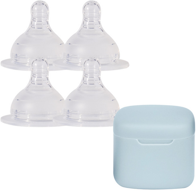 아이앤비 젖꼭지 자동 4P+실리콘 밀폐 보관 케이스, 4개