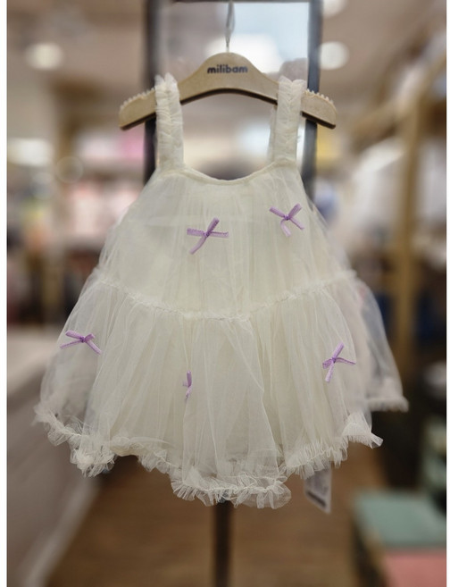 밀리밤[동아쇼핑점] 러블리한 스타일/아이가 좋아하는/귀여운 리본 포인트/스타일 리쉬한/코디하기 좋은/밀리튜튜뷔스티에