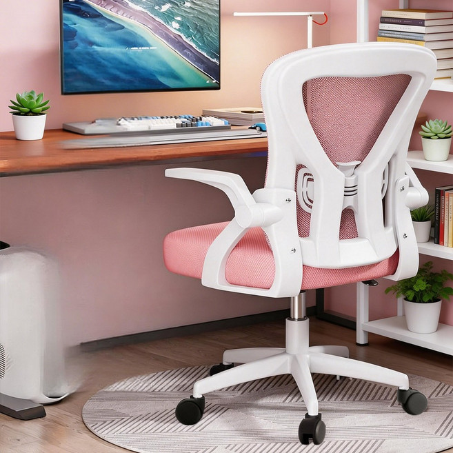 Takata 사무실 학생 메쉬 컴퓨터 의자 경량형 통기성 디자인 WY3Zwt, 분홍색