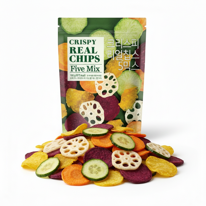 하루칩스 크리스피 리얼칩스 5Mix 180g, 1개