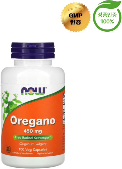 나우푸드 오레가노 450mg 베지 캡슐, 100정, 1개