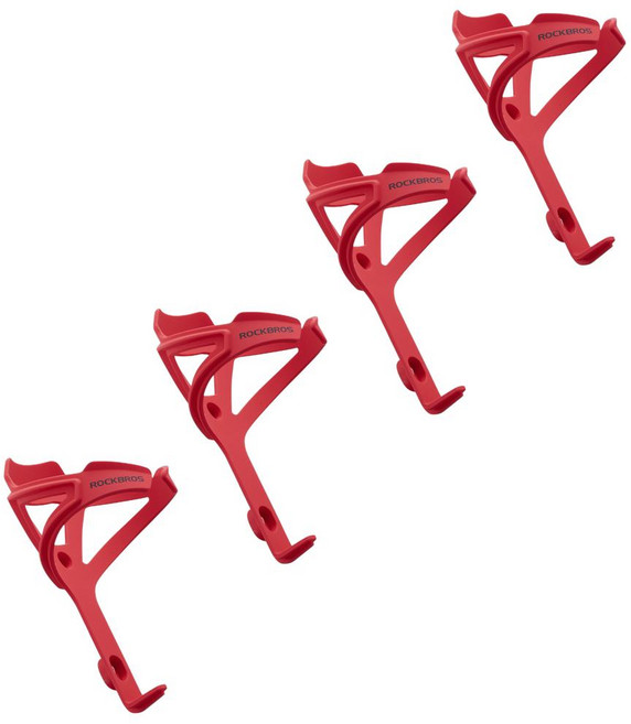 락브로스 자전거용품 PC물통거치대, 4개, 레드