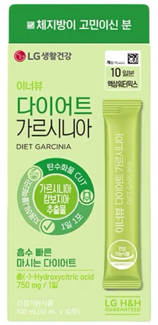 LG생활건강 이너뷰 다이어트 가르시니아 10포, 10개, 10회분