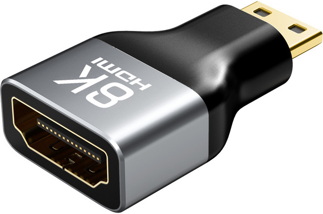 케이블타임 8K Mini HDMI M to HDMI F 연장 젠더 커플러, 1개, CP45G