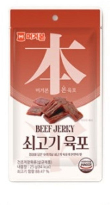 M.G 쇠고기육포 영양간식 맥주안주 머거본 육포 25g, 50개