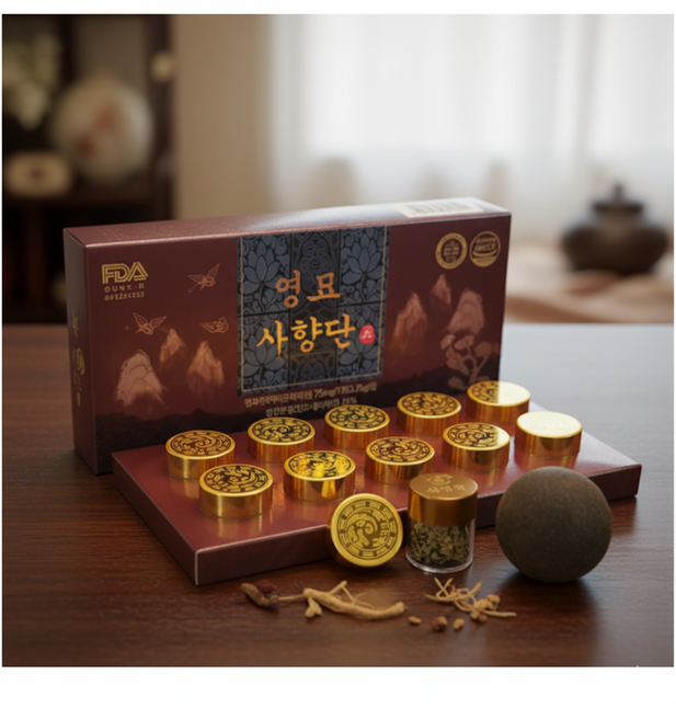 영묘사향단 침향홍삼환 선물세트 남성활력 아르기닌 녹각환 기력회복 천연 한방영양제, 10개, 3.75g