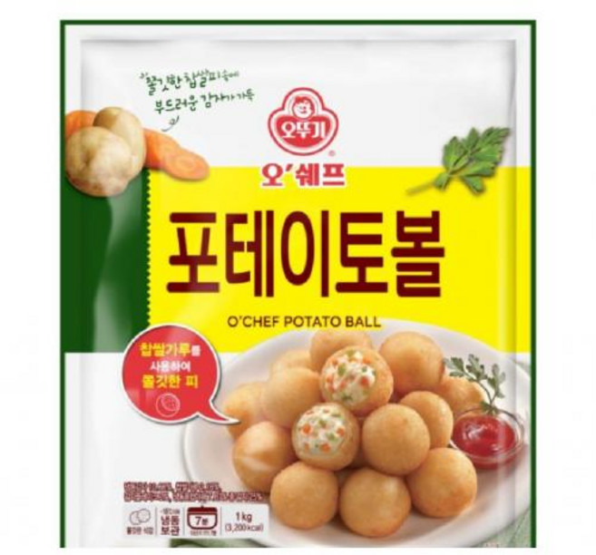 오쉐프 포테이토볼 오뚜기, 1개, 1kg