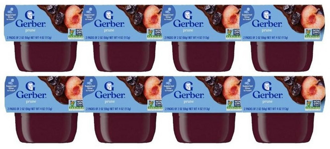 Gerber 거버 1단계 퓨레 프룬 56g, 16개