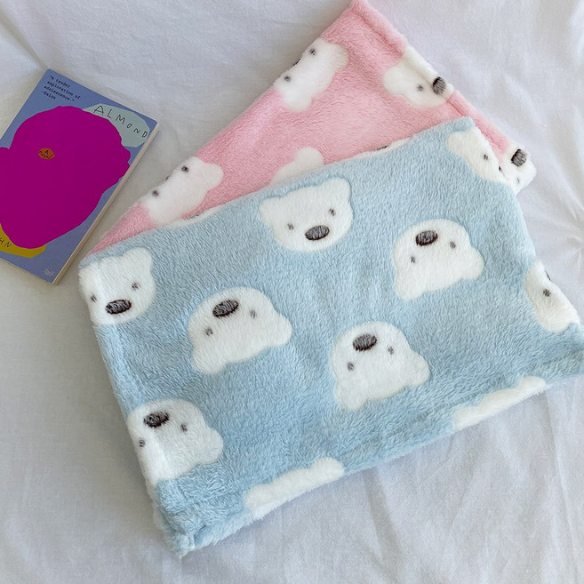 북극곰 극세사 따뜻한 교실 학교 사무실 차량용 담요 이불 gg4048