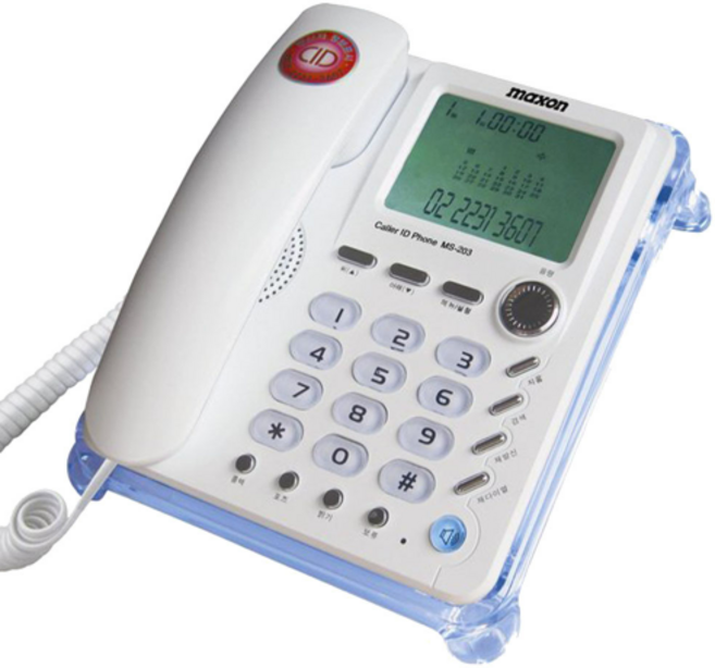 맥슨 MS-203 발신자번호표시 유선전화기 일반 집전화기, 상세페이지 참조