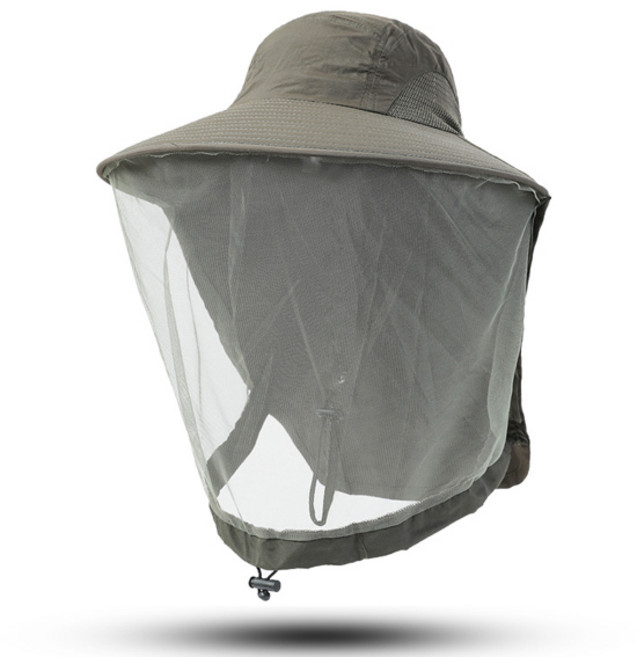 선빛 레이브 사파리 모자 방충 모기 퇴치 등산 낚시 캠핑 차단 농모 벌초, 카키