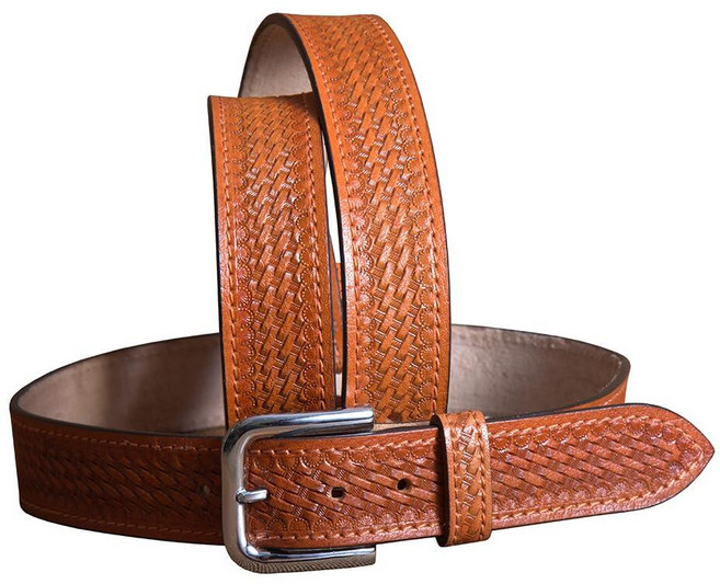 HILASON Western Genuine Leather Belt for Men Women Cowboy Cowgirl Handmade Basketweave Unisex Heav