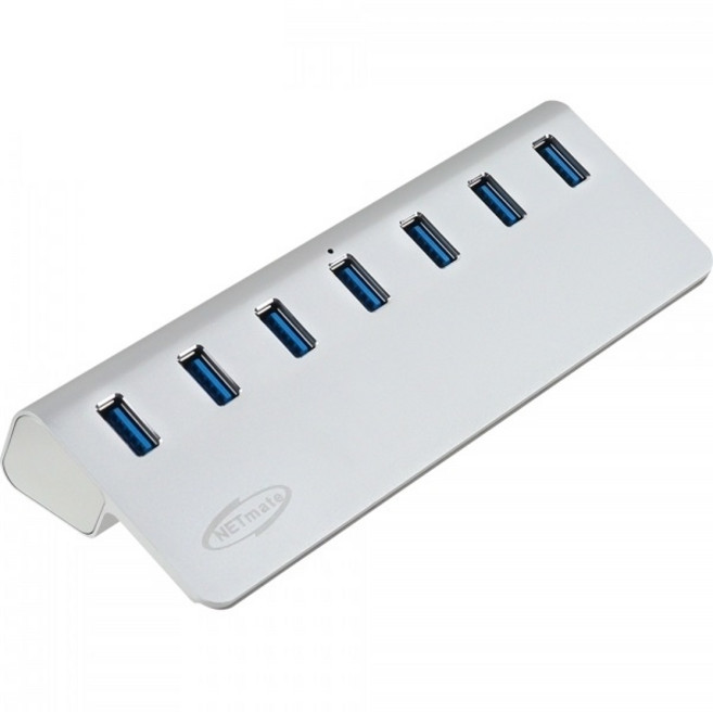 강원전자 강원전자 넷메이트 NM-UT327S USB3.2 7포트 허브 (실버), 1개