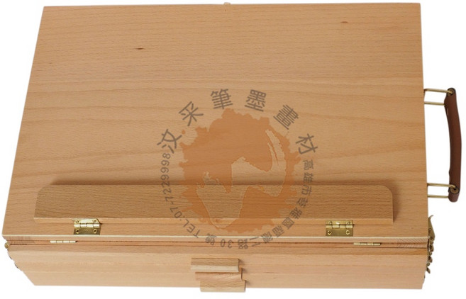 櫸木製三層抽屜式畫箱 寫生 桌上型畫架, 詳見包裝, 詳見包裝
