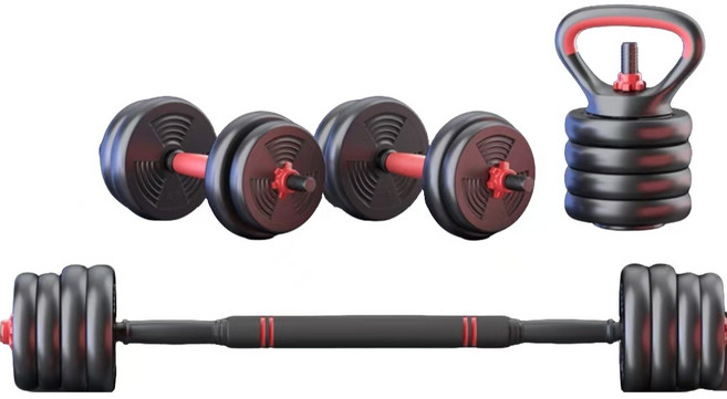10KG 可拆卸啞鈴/槓鈴/壺鈴組合, 1套