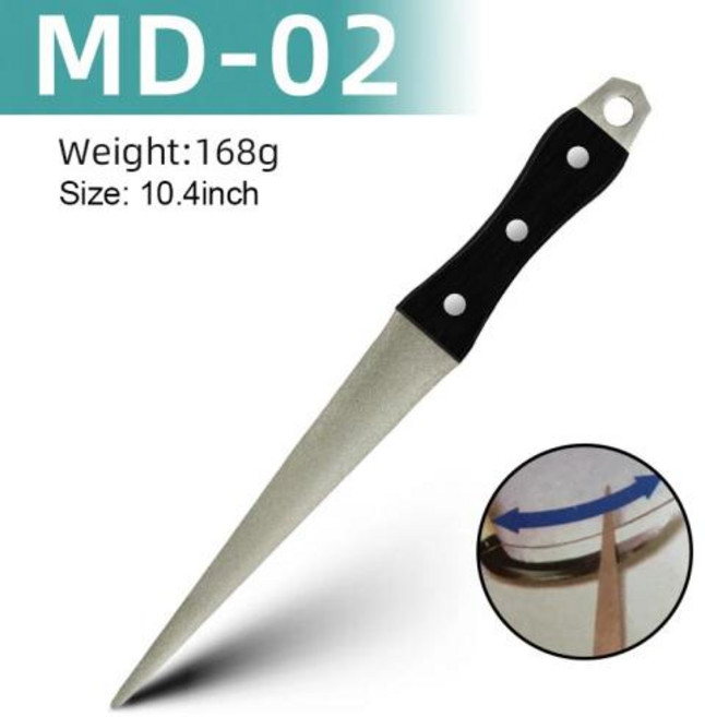 숫돌 다이아몬드 나이프 샤프닝 곡면 가위 호닝 바 주방 그라인딩 도구, 02, 1개