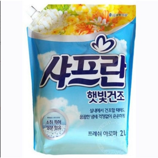 엘지생활건강 샤프란 햇빛건조 프레쉬 아로마 리필 2L 3개