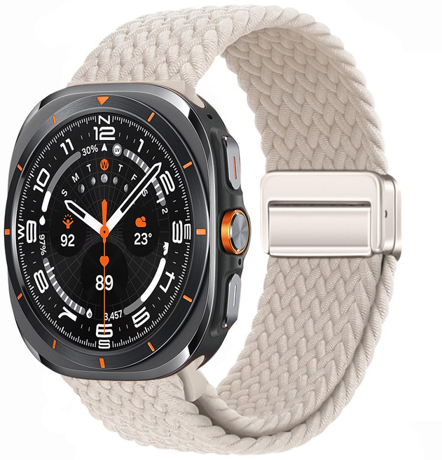 갤럭시워치 7 울트라1 2 /6/6클래식/5/5프로/4/4클래식 호환 마그네틱 브레이드 스포츠 루프 스트랩, 스타라이트