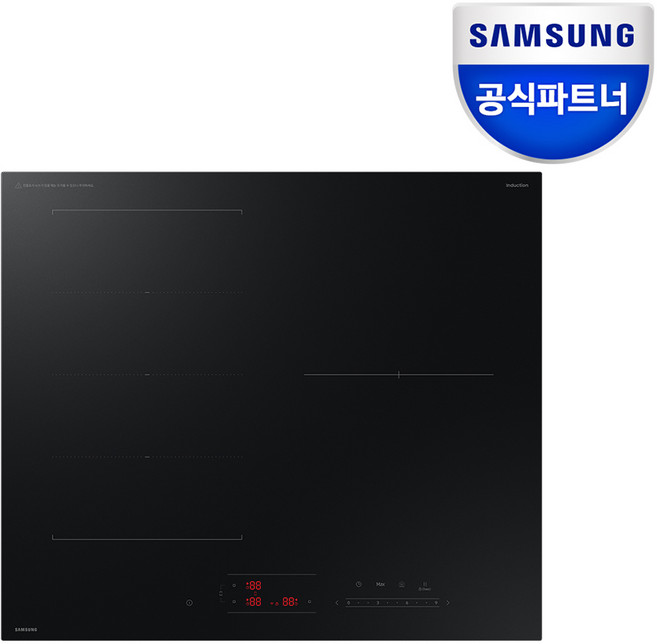 삼성전자 비스포크 NZ63DB553CFT 고화력 3구 인덕션 빌트인 저소음 플렉스존