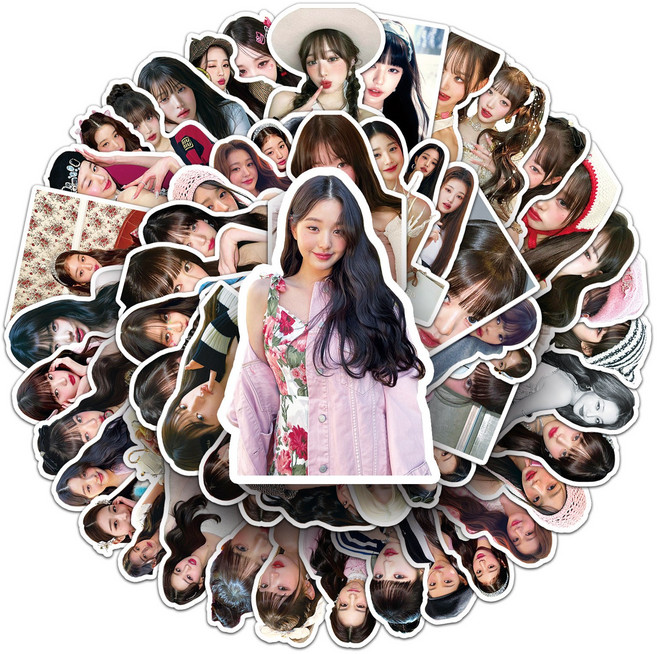 아이브 에스파 블랙핑크 아이돌 굿즈 스티커 장원영 윈터 카리나 지젤 닝닝 제니 다꾸 폰꾸 캐리어 노트북 비공굿 도무송, 1개, 장원영A