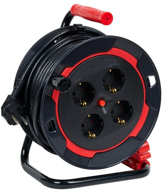 세이즈 미니 전선릴 접지 전기연장선 R3-15M-1.5SQ-레드, 레드, 1개, 15m