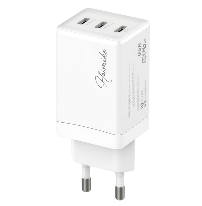 하이메크 GaN 67W PPS PD3.0 미니 C타입 3포트 초고속 충전기, 1개, 화이트