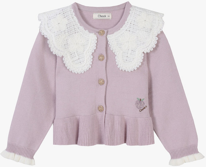 치크 밑단 니쥬 프릴 스웨터 가디건 CKCK24W2G_울산점