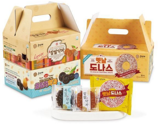 (NS홈쇼핑)호정가 찹쌀약과+흑임자 약과+옛날도나스 세트34907500, 1개