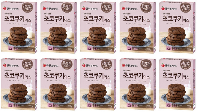 큐원 홈메이드 초코쿠키믹스, 300g, 10개