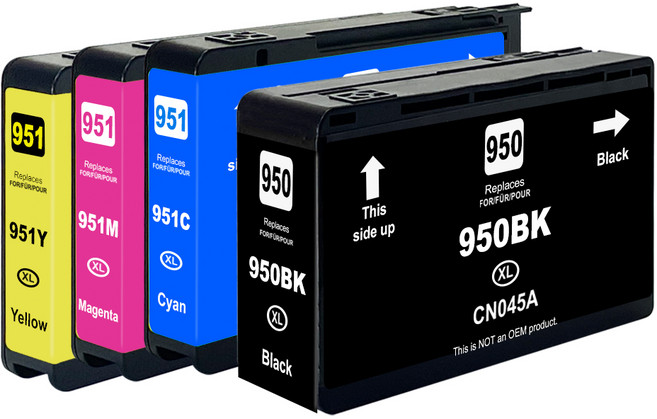 훼이머스잉크 HP 950 XL /HP 951 XL세트 호환잉크 대용량 HP OFFICEJET PRO 251DW 276DW 8100 8600 8610 8620 8630 8640, 세트할인구매(검정+파랑+빨강+노랑 1세트), 1세트