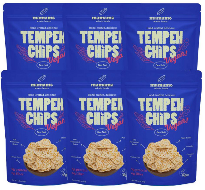 마마메 템페 칩스 씨솔트맛 50g, 6개