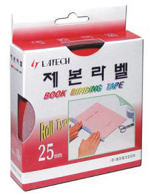 레이테크 제본라벨 제본테이프 25mmx10m 9색, 06-연청색(25mm)