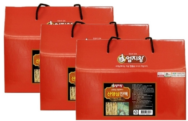 산양삼진액 3박스 - 잘키워 만든 국산 산약삼원액, 3개, 2.4L
