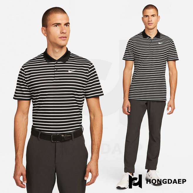 나이키 골프 빅토리 스트라이프 폴로 반팔카라 (010)