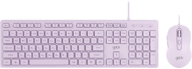 지클릭커 OFFICE PRO GMK-300 퍼플 인체공학 저소음 키보드 마우스 유선세트 멀티미어키 높낮이조절 부드러운 키감