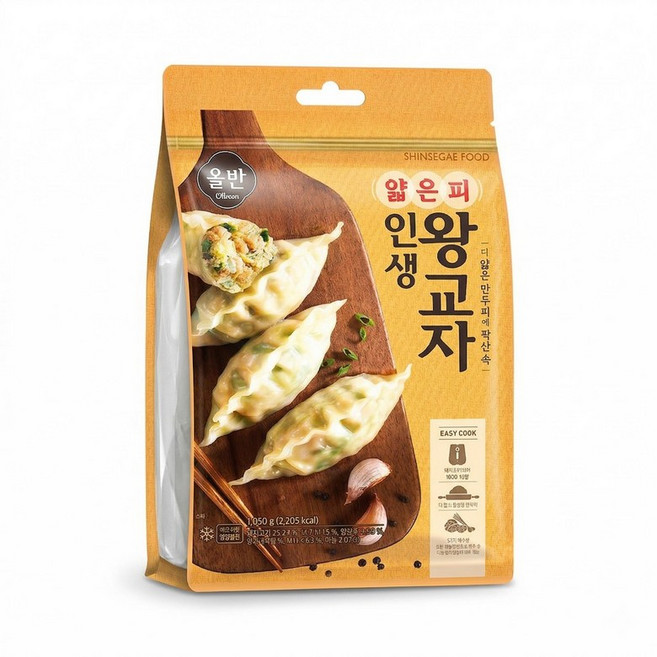 올바르고 반듯한 얇은피 인생 왕교자 1.05kg x 3개