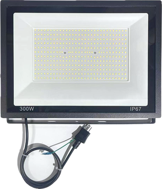 LED工業級投射燈 IP67防水 戶外露營工地照明, 300W-白光-110V, 1個