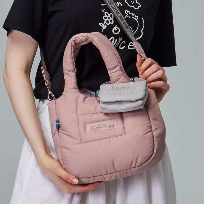 moz瑞典 駝鹿 Light 空氣 雲朵包 中 (海軍藍/霧粉/墨綠), 霧粉