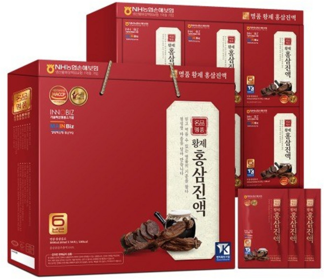 더존건강 황제 농협 홍삼진액 홍삼스틱 어린이홍삼 60ml, 4개