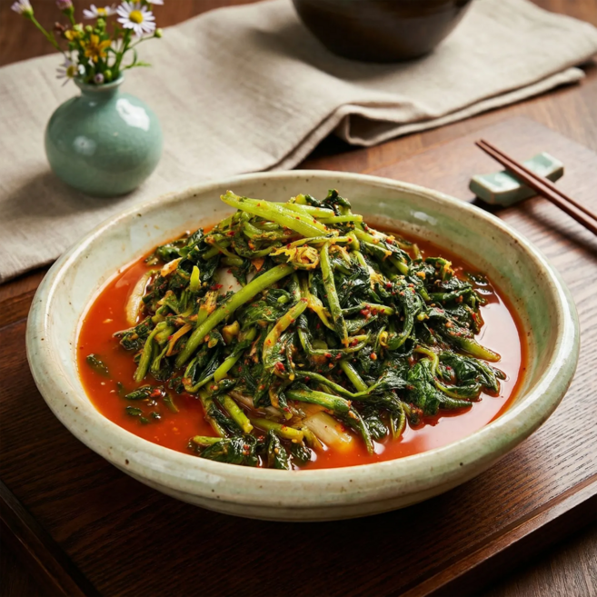 열무 맛있는 김치 아삭하고 매콤 칼칼한 얼갈이 김치, 500g, 1개