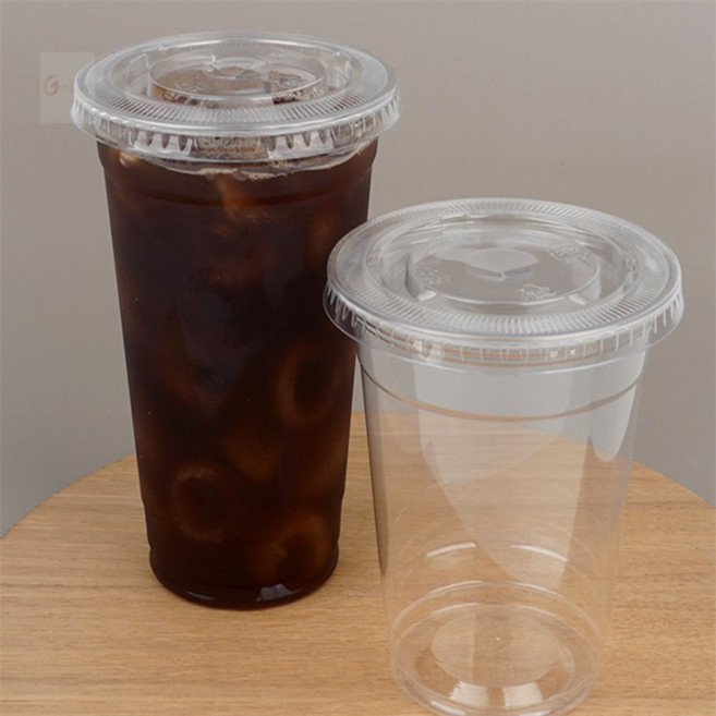 진짜수박 음료 포장 컵 10개입 뚜껑포함 PET투명컵, 520ml, 1개