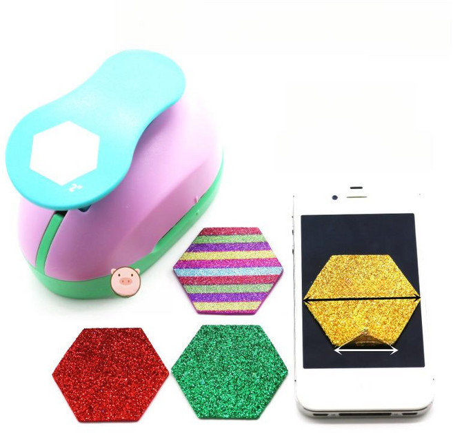 문자 모양 펀칭기 봉투 장식 펀치 전통 문양 새해 한자, 1개, 연회색 xxL 육각형 5cm