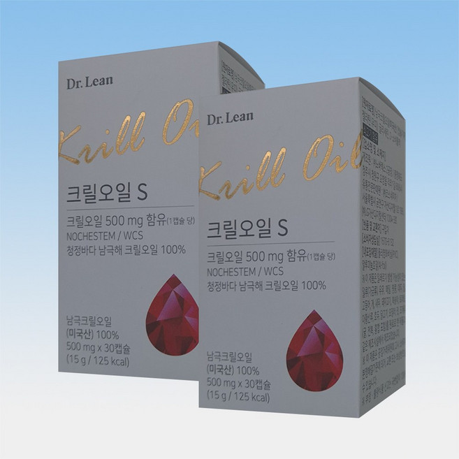 닥터린 크릴오일s 인지질 56 DHA EPA 아스타잔틴 30캡슐 2박스 2개월분, 30정