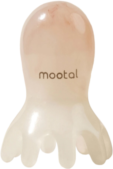 무탈 두피괄사 머리 지압 마사지기 문어, 크림, 1개