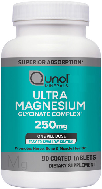 퀴놀 울트라 마그네슘 글리시네이트 컴플렉스 250mg 코티드 타블렛, 1개, 90정