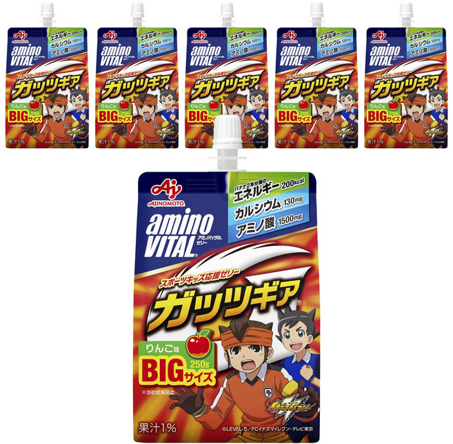 아미노바이탈 젤리 가츠기어 사과 맛 빅사이즈 250g 6개 250g