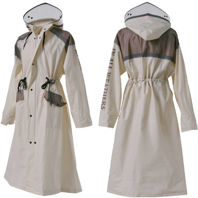 메종드리빙 스트링조절되는 이중잠금 프리미엄 배색 투톤 남여공용 커플 빅사이즈 고급 우비 레인코트