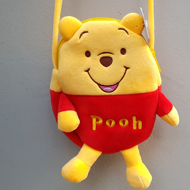 디즈니 주토피아 알린 푸우 벨벳 인형 크로스가방